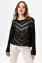 Women's Lace Detailed Openwork Knitwear Sweater 255205 - - 2