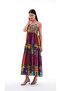Women's Ethnic Patterned Strappy Long Dress 250215 - - 5