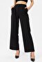 Women's Elastic Waist Wide Leg Fabric Trousers 260115 - 265254 - 4