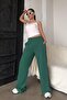 Green Wide Leg Women's Sweatpants Mg2279 - 3