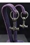 Viking Steel Earring Model Hammer Figured Scandinavian Mythology Themed Jewelry Accessory Power Luck - 2