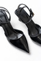 Short Heeled Banded Black Women's Shoes - 3