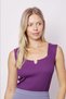 Women's Lycra Knitwear, Camisole Bodysuit and Purple Blouse - 6