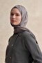 Italian Silk Gray Shawl Ashy - Checkers Jacquard