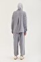 Shirt Trousers Wrinkled Fabric Suit Gray - 3