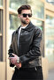 Oversize Buttoned Men's Leather Jacket / Water Repellent, Comfortable Fit, Tailored Cut - 5
