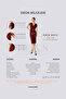 Gloria |   Sequined Midi Pencil Evening Dress, Double Breasted Collar, Sleeveless, Front Slit - Burgundy - 5
