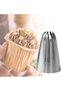 Cream piping bag large size cake piping bag stainless steel + 4 pcs whipped cream bags