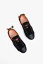 Women's Men's Casual Linen Black Sneakers - 6