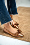 Heju Copper Bow Detailed Flat Heeled Women's Ballerinas - 2