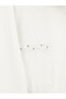 Pearl Detailed Snap Fastener Washable Cotton Gabardine Suit -White - 2