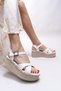 Isolyaries Women's Sandals 0012503   White - 4