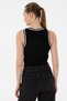 Women's Black Sleeveless Crew Neck T-Shirt 50305857-Vr046 - 5