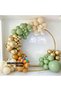 Balloon Set Mildew Green-Chrome Gold-Caramel-Sea Sand 60-Piece Balloon Chain Set