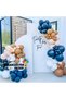 Balloon Set Midnight Blue-White-Caramel-Macaron-Salmon Set of 60 Balloon Chain