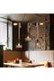 Vintage Industrial Rope Chandelier - 5-Head Black Ceiling Light - 4