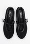 Women's Babet Black Babet Lace-Up Knitted Babet Flat Sole Babet Daily Comfortable Women's Shoes - 7