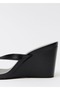 Leather Sandals with Wedge Heels - 4