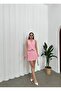 Pink Full Pleated Belted Lining Shorts Women's Mini Skirt - 3