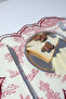 Burgundy White Vintage Embroidery Embroidered American Service Set of 2 - 4