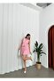Pink Full Pleated Belted Lining Shorts Women's Mini Skirt - 7