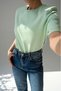 Women's Crew Neck Tok Texture Basic T-Shirt - 2