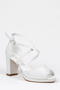 Thick Heeled Front Open Evening Dress Shoes