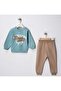 Dude Süzene Embroidered Baby Boy Two String Seasonal Bottom Top Set