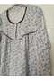 Oversize, Thick, winter, raised inside, 3 buttons, 100% cotton, large size, long mother's nightgown - 2
