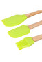 3 Pcs Silicone Tools with Wooden Handle, Baking Tool RF10274 - 5