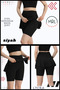 High Waist Gathering Skirt with Slits Biker Leggings Quick Dry-Sea-Pool-Beach-Fitness-Sport 1106 - 6