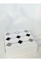 Steel Clover Bracelet Black Pearl Gold Detail Women's Bracelet - 2