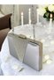 Gray Satin Platinum Stone Evening Dress 2026 Collection Bag Evening Bag Engagement Wedding Bag Comfortable Model - 4