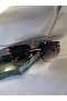 Crystal Square Black-Purple Gradient Transition Gold Detailed Women's Sunglasses - 4