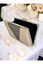 Nude Platinum Satin Crystal Stone Women's Clutch Evening Dress Bag Wedding Graduation Prom Bag - 3