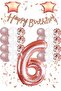 Party 6 Years Old Rose Number Foil Star Birthday Set Birthday Concept