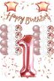Party 1 Year Old Rose Number Foil Star Birthday Set Birthday Concept