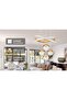 A F N LIGHTINGS Modern Gold LED Chandeliers, 3-Color Dimmable Pendant Light for Kitchen Island - 5