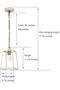A F N LIGHTINGS White and Gold Mini Pendant Light Square Hanging Ceiling Lamp Vintage Style Pendant - 2