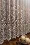 Beige Mink Light Brown Color Right Left Wing Background and Inner Tulle Set Combination Daisy Gradient Tulle Curtain - 3