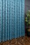Classic Shawl Pattern Turquoise Color Pattern Design 1e3 Layer Pleated Tulle Curtain - 4