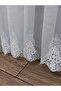 Embroidered Kort Damask Living Room Model Style Design Pirime Exculusive 3 Layer Pleated Tulle Curtain - 4