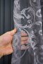 Classic Shawl Pattern Gray Smoke Color Pattern Design 1e3 Layer Pleated Tulle Curtain - 3