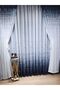 New Design Top Color Navy Blue Sprinkled Tulle and Right/Left Set Tulle Background Curtain - 2
