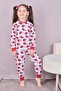 Girl's 100% Cotton Pajama Set 1810-Red - 2