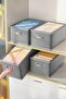 Clothing Storage Box Organizer 45X25X20Cm - Gray Spotted