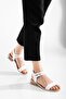 Women's Genuine Leather Strappy Low Heel Sandals - White - 2