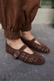 Olympus Women's Brown Real Suede Ballet Flats - 6