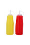 Ketchup Bottle, 2Pcs 600ml Red and Yellow Bottle, RF10729 - 2