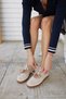 Paok Women Beige Real Suet Double Lace Detail Sneaker - 3